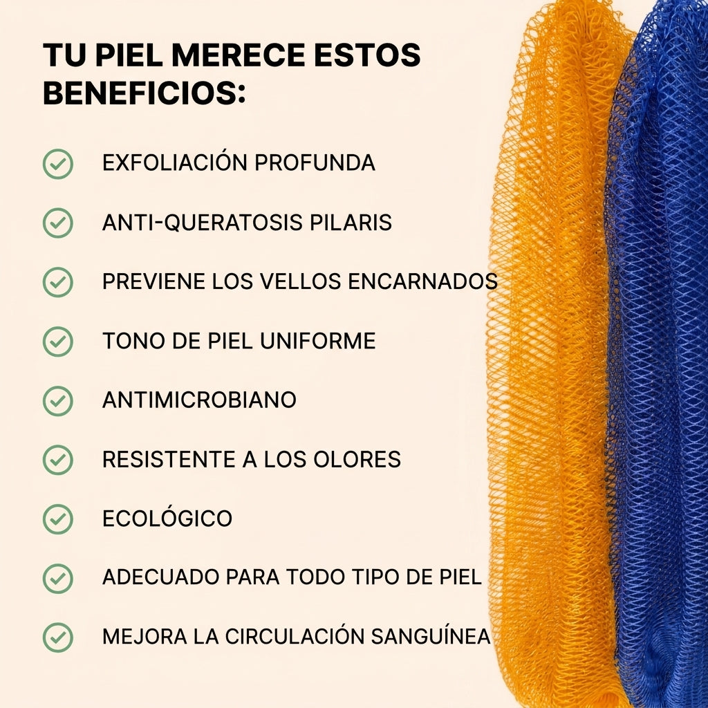 Toalla exfoliante corporal africana